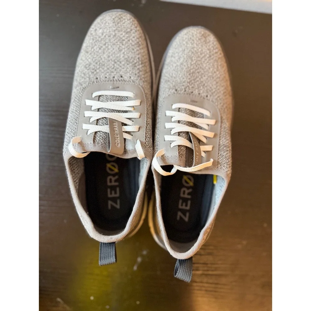 Cole Haan Zerogrand Stitchlite Oxford Gray Knit Sneakers C31405 Mens Size 11